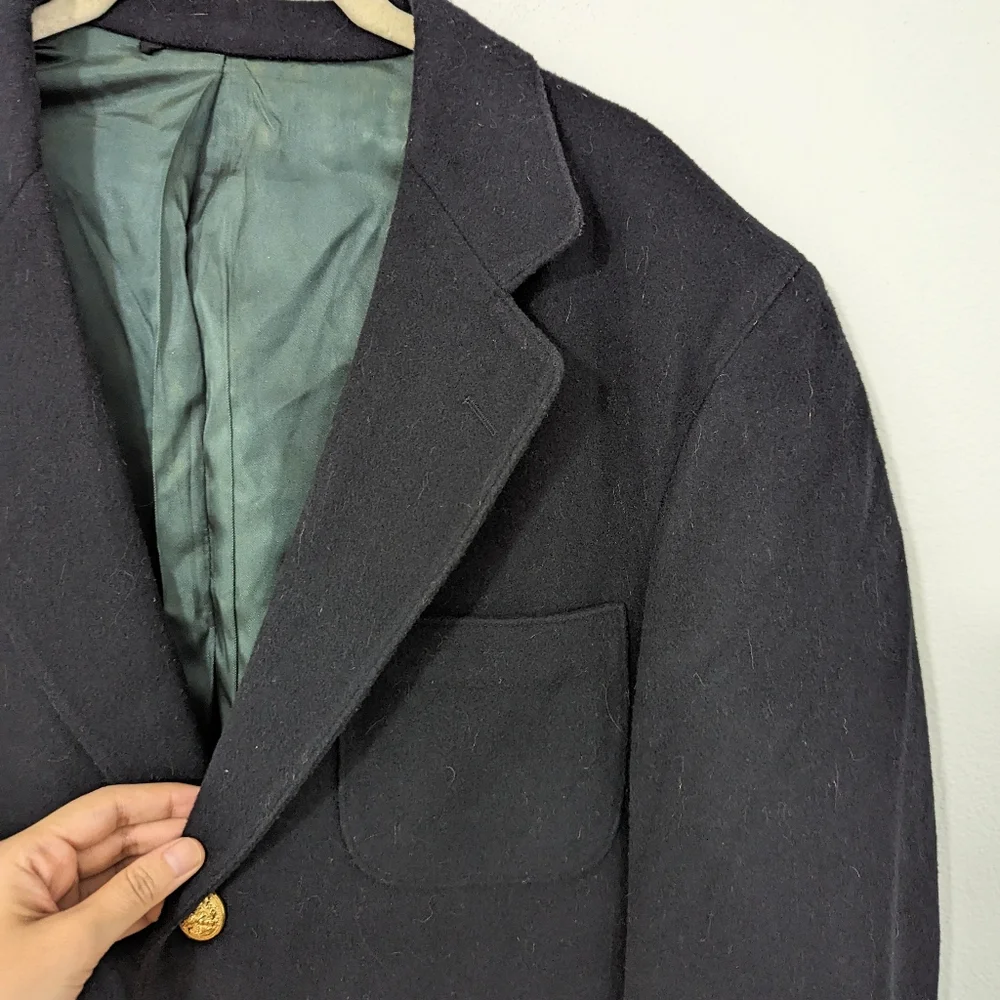 Vintage Banana Republic Adventure Outfitters 100% Pure Wool Blazer Black Small S